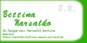 bettina marsalko business card