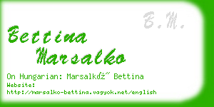 bettina marsalko business card